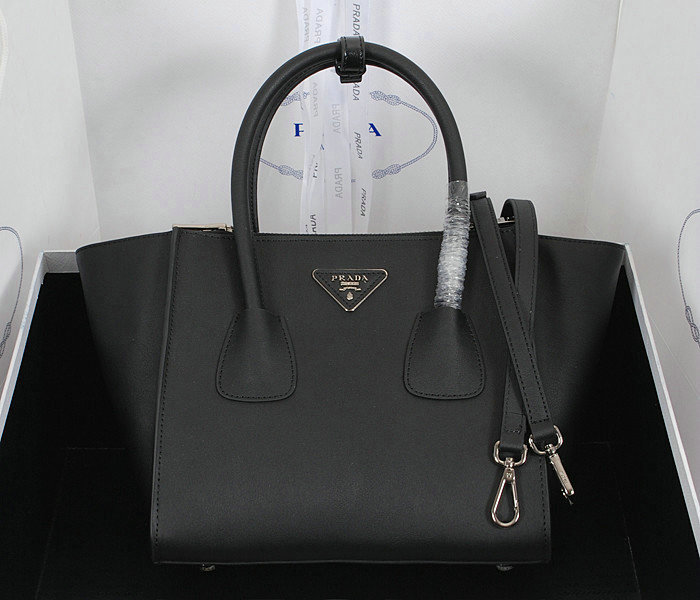 2014 Prada original leather tote bag BN2625 black - Click Image to Close